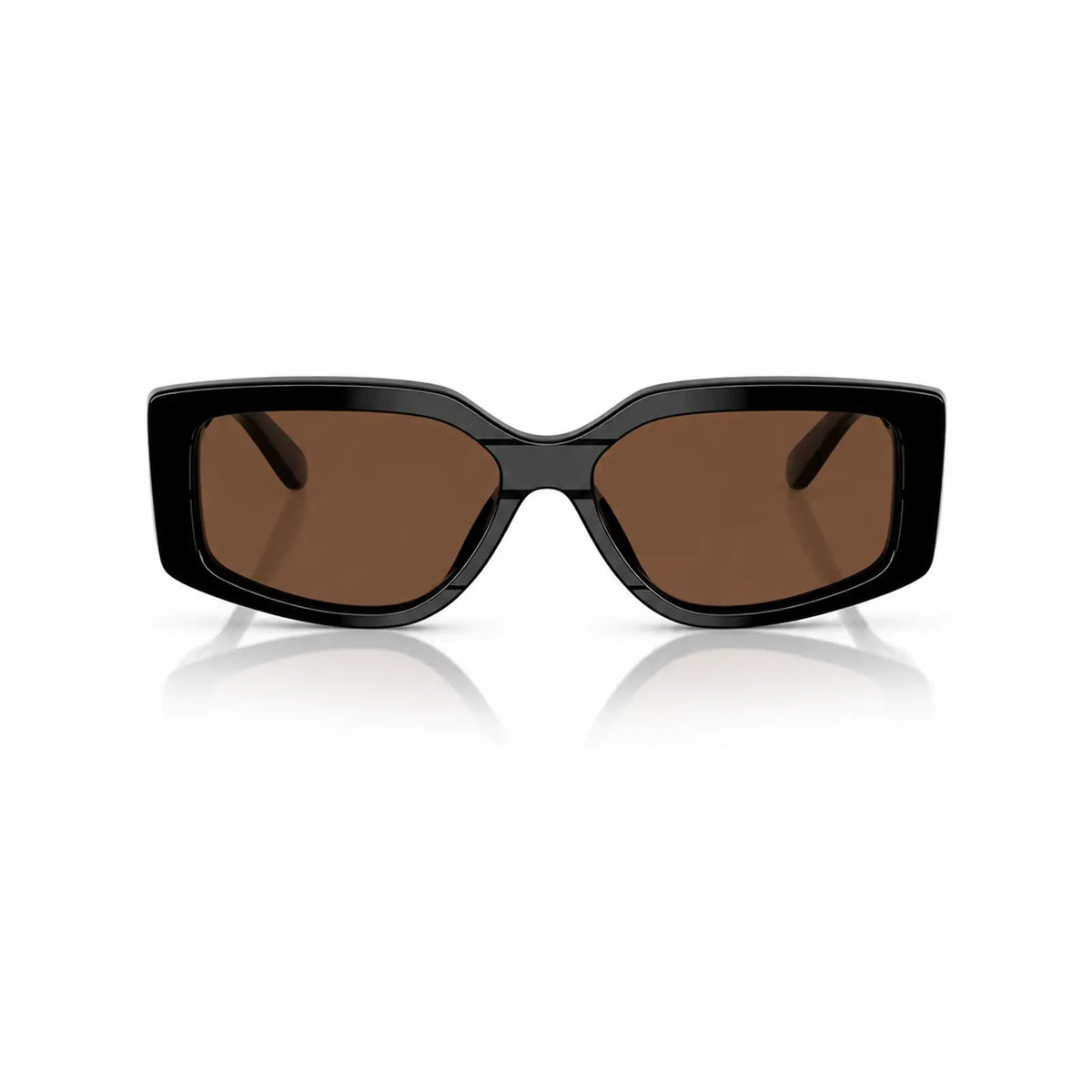 Vogue VO5642SU replacement lenses in brown, front view of the frame fitted with the new lenses · ReFramed