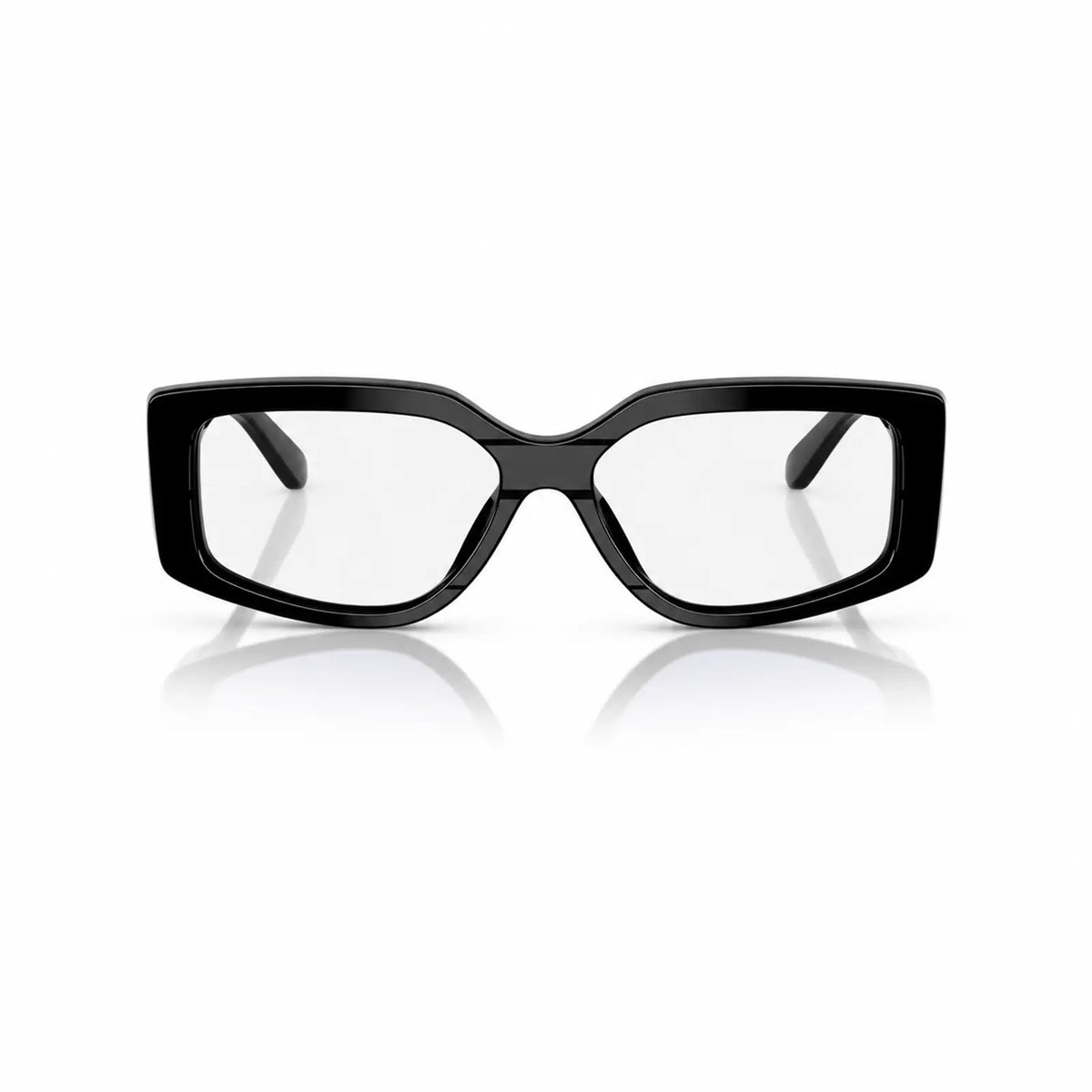 Vogue VO5642SU replacement lenses in crystal clear, front view of the frame fitted with the new lenses · ReFramed