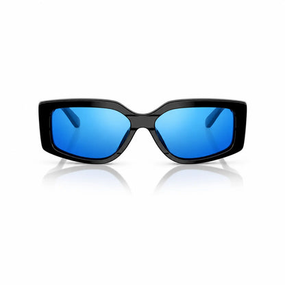 Vogue VO5642SU replacement lenses in mirrored blue, front view of the frame fitted with the new lenses · ReFramed