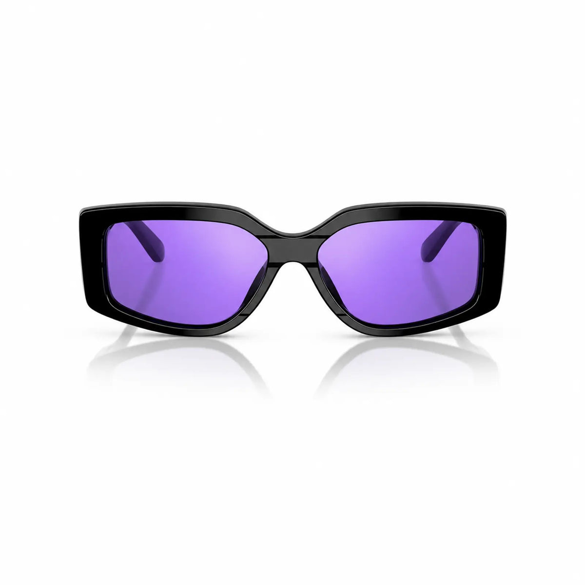 Vogue VO5642SU replacement lenses in mirrored purple, front view of the frame fitted with the new lenses · ReFramed