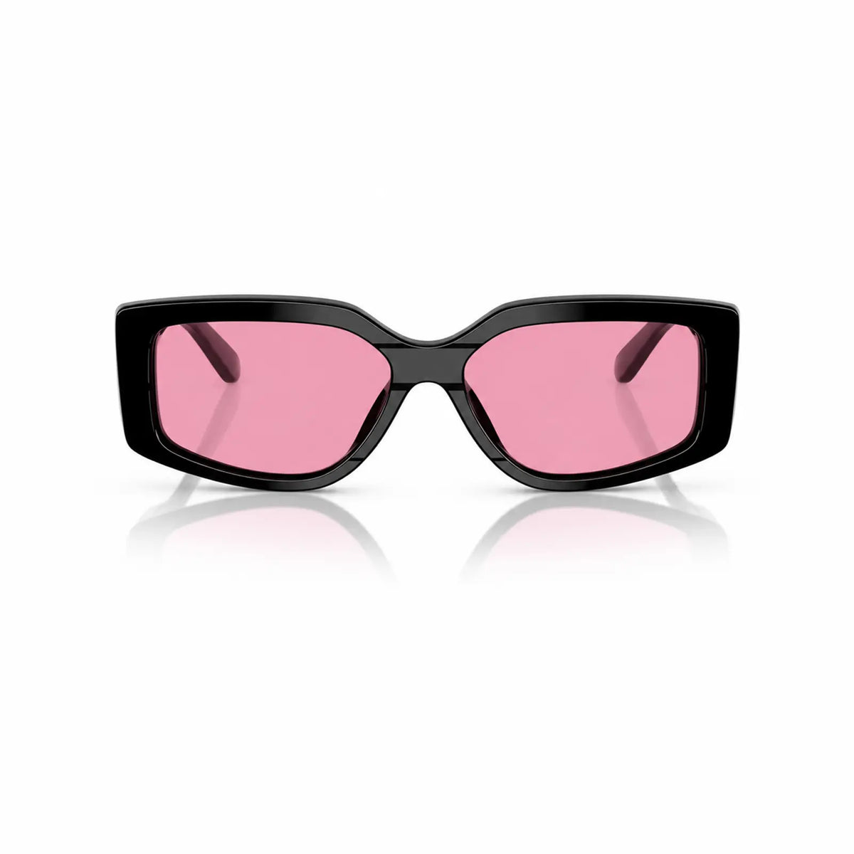 Vogue VO5642SU replacement lenses in pink, front view of the frame fitted with the new lenses · ReFramed
