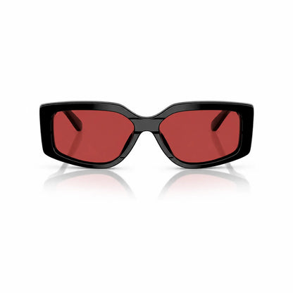 Vogue VO5642SU replacement lenses in red, front view of the frame fitted with the new lenses · ReFramed