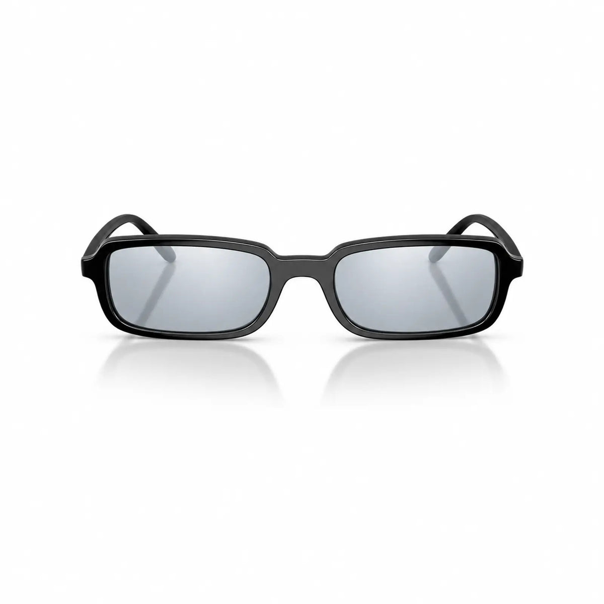 Vogue VO5666S replacement lenses in mirrored silver, front view of the frame fitted with the new lenses · ReFramed
