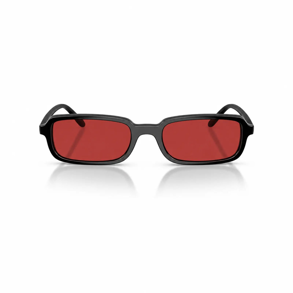Vogue VO5666S replacement lenses in red, front view of the frame fitted with the new lenses · ReFramed