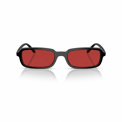 Vogue VO5666S replacement lenses in red, front view of the frame fitted with the new lenses · ReFramed