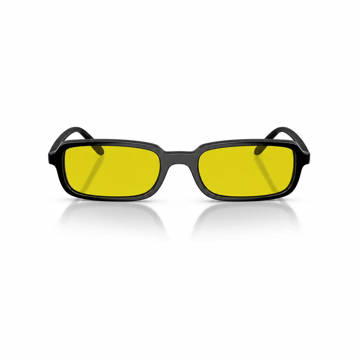 Vogue VO5666S replacement lenses in yellow, front view of the frame fitted with the new lenses · ReFramed