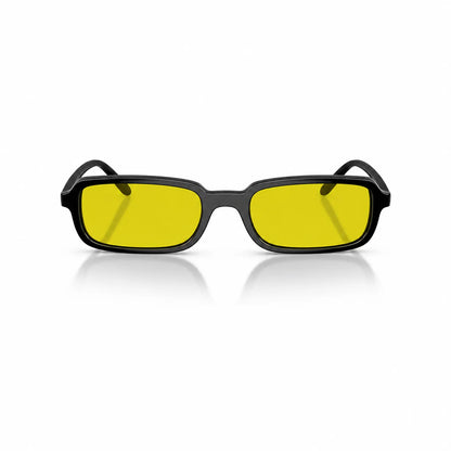 Vogue VO5666S replacement lenses in yellow, front view of the frame fitted with the new lenses · ReFramed