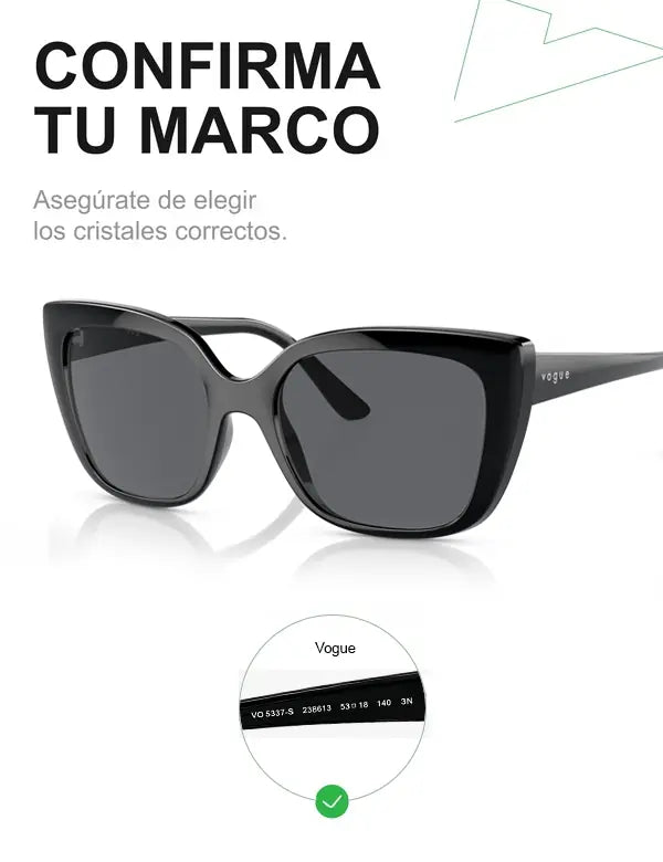 Confirm your frame model before ordering mirrored blue replacement lenses for Vogue VO5692S · ReFramed
