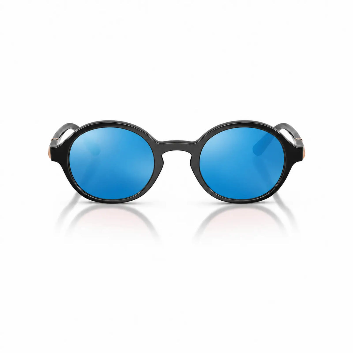 Vogue VO5692S replacement lenses in mirrored blue, front view of the frame fitted with the new lenses · ReFramed