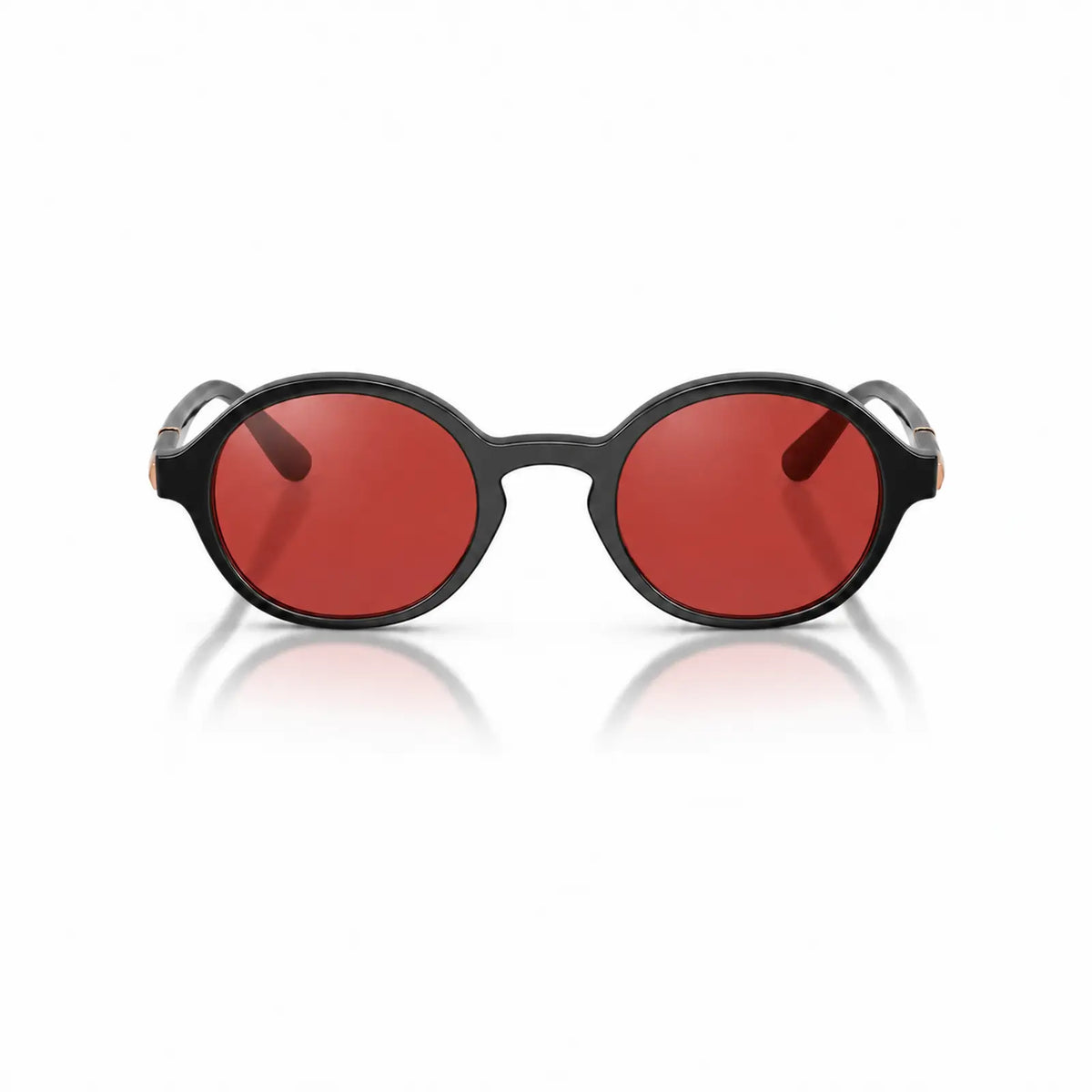 Vogue VO5692S replacement lenses in red, front view of the frame fitted with the new lenses · ReFramed