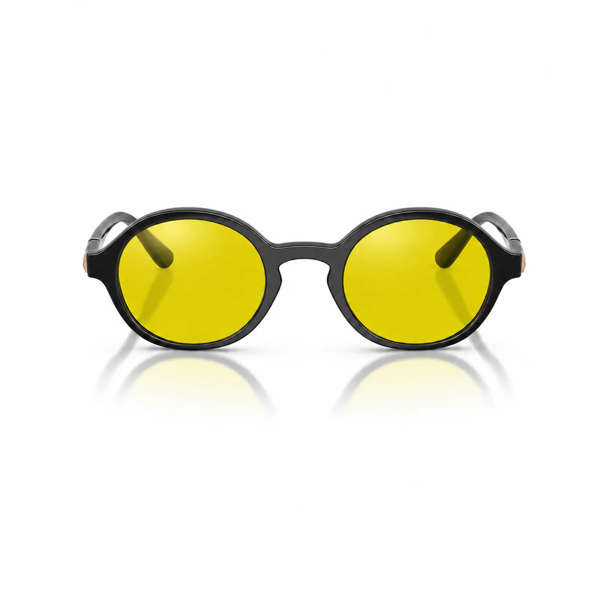 Vogue VO5692S replacement lenses in yellow, front view of the frame fitted with the new lenses · ReFramed