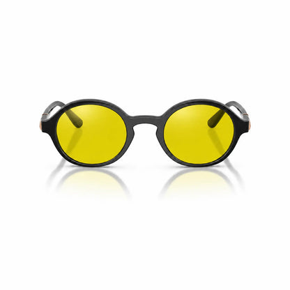 Vogue VO5692S replacement lenses in yellow, front view of the frame fitted with the new lenses · ReFramed