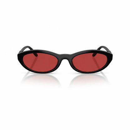 Vogue VO5697SU replacement lenses in red, front view of the frame fitted with the new lenses · ReFramed