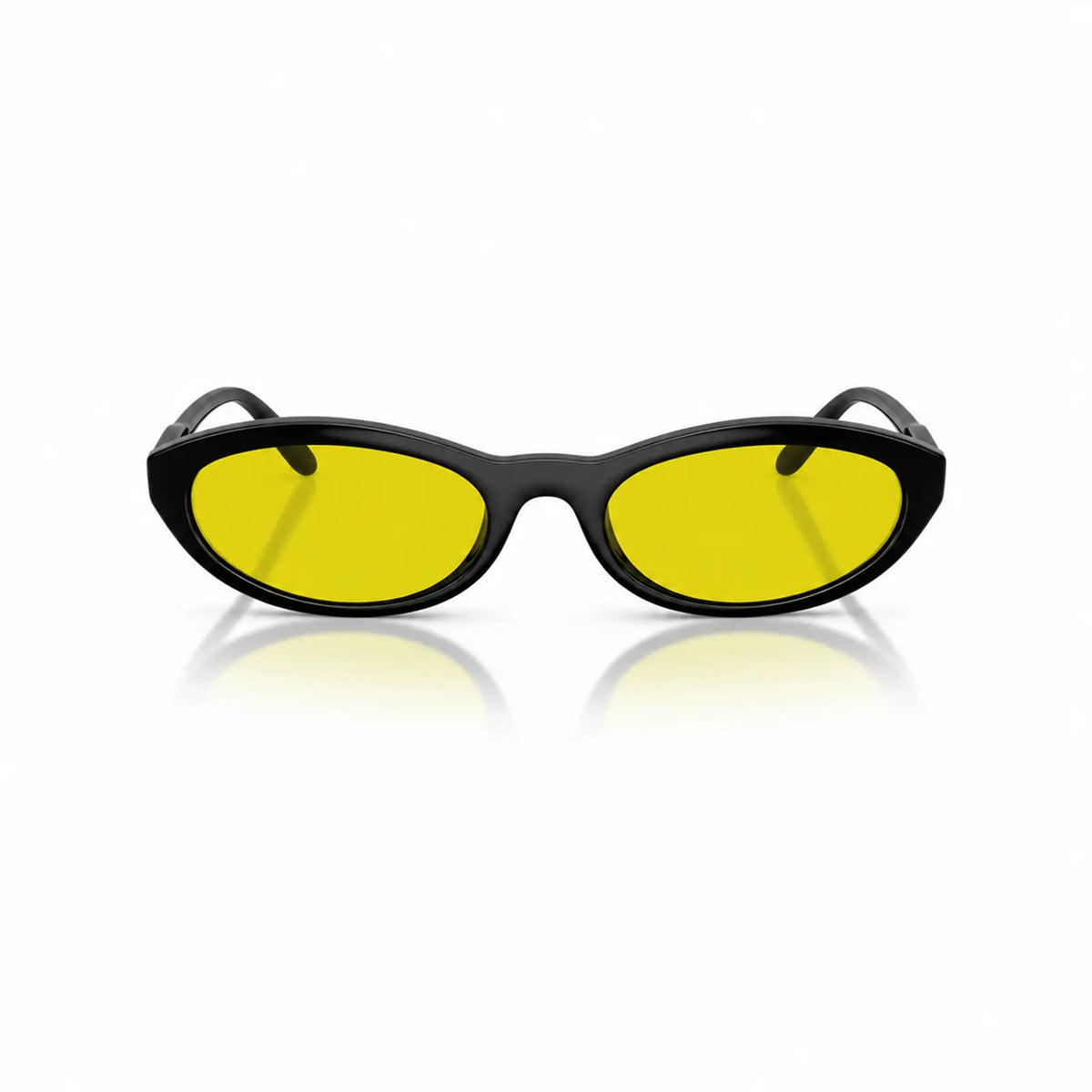 Vogue VO5697SU replacement lenses in yellow, front view of the frame fitted with the new lenses · ReFramed