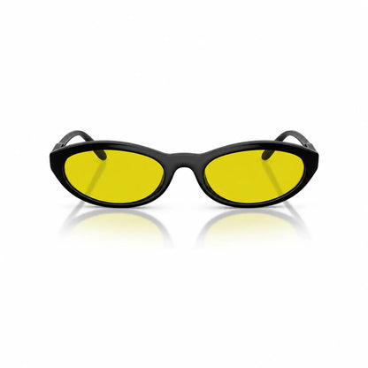 Vogue VO5697SU replacement lenses in yellow, front view of the frame fitted with the new lenses · ReFramed