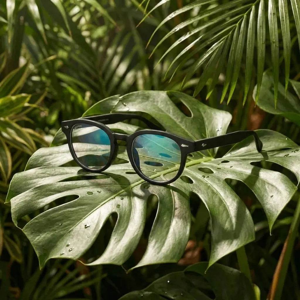 Waimea RPET round eyeglass frames in recycled plastic, unisex size L · ReFramed, photo 12 of 30