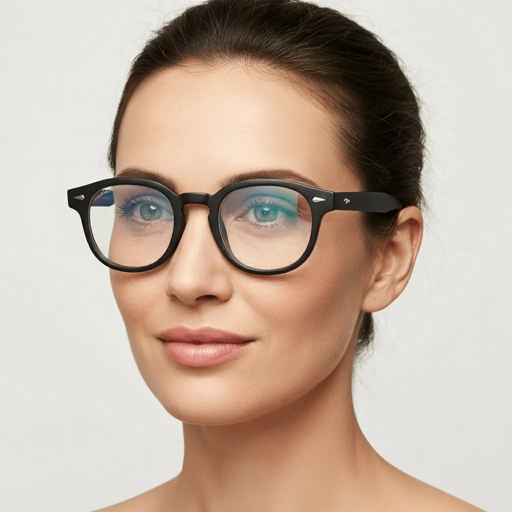 Waimea RPET round eyeglass frames in recycled plastic, unisex size L · ReFramed, photo 15 of 30