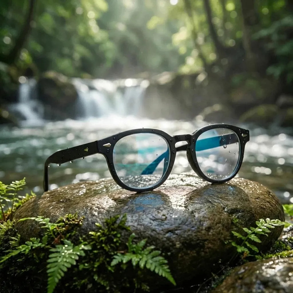 Waimea RPET round eyeglass frames in recycled plastic, unisex size L · ReFramed, photo 18 of 30