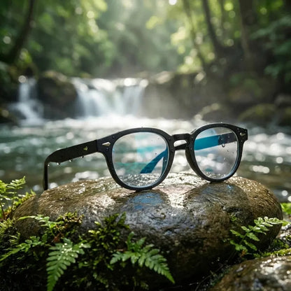 Waimea RPET round eyeglass frames in recycled plastic, unisex size L · ReFramed, photo 18 of 30