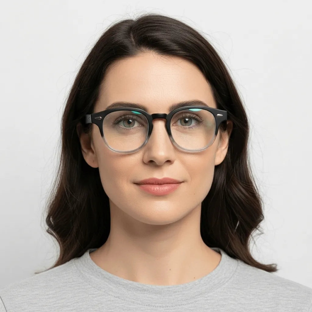 Waimea RPET round eyeglass frames in recycled plastic, unisex size L · ReFramed, photo 27 of 30