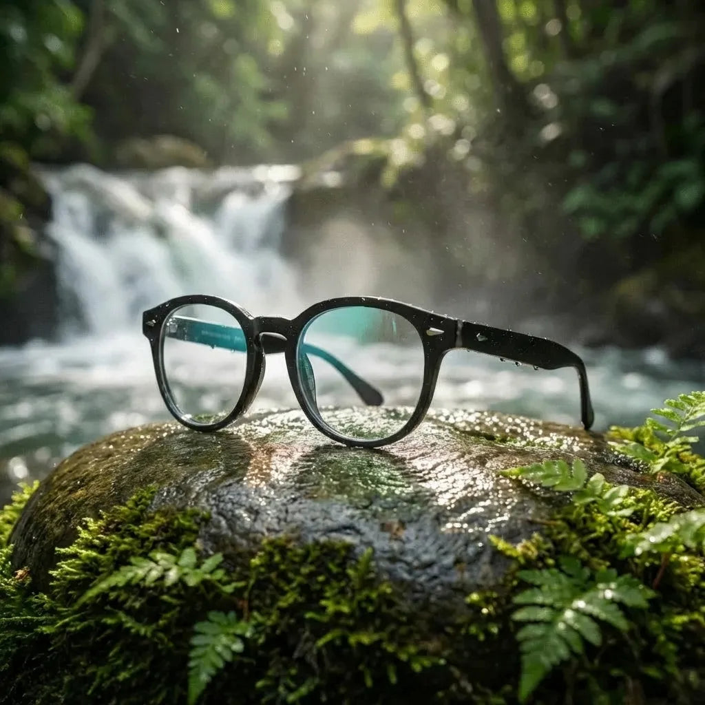 Waimea RPET round eyeglass frames in recycled plastic, unisex size L · ReFramed, photo 29 of 30